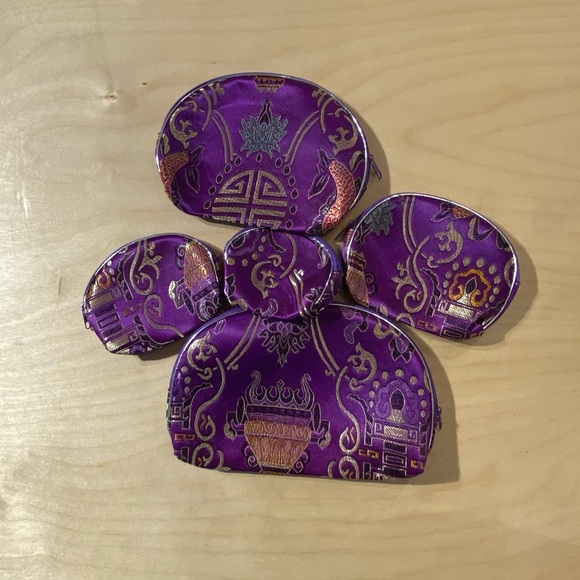 5 Purple Decorative zip pouches (LW) - Picture 4 of 9